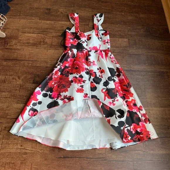🇺🇸David Meister multicolored flowery cocktail dress